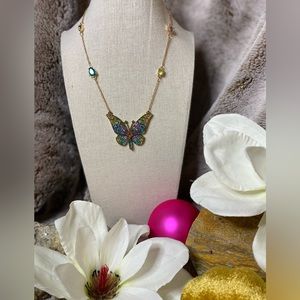 Betsey Johnson butterfly necklace